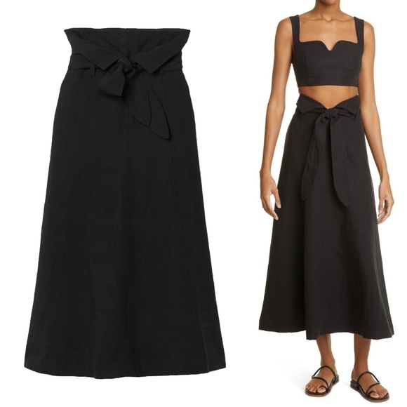 MARA HOFFMAN Full Circle Anna Skirt in Black Size XXS